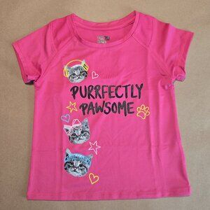Girls - Spotted Zebra Purrfectly Pawsome Short Sleeve T-Shirt - NWOT
